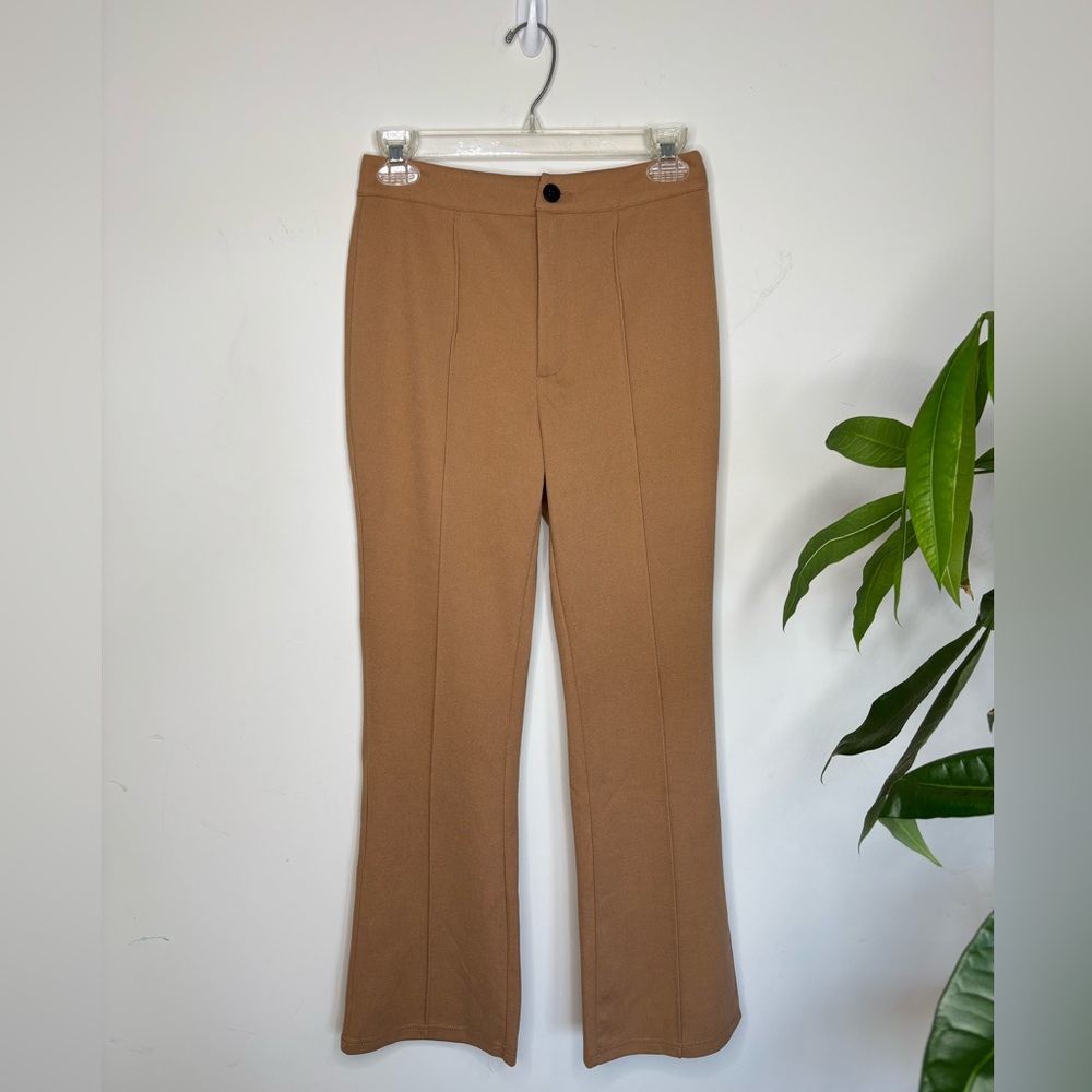 M1 Business Dress Pants Khaki Hi-rise Women Small Office Wear Smart Casual